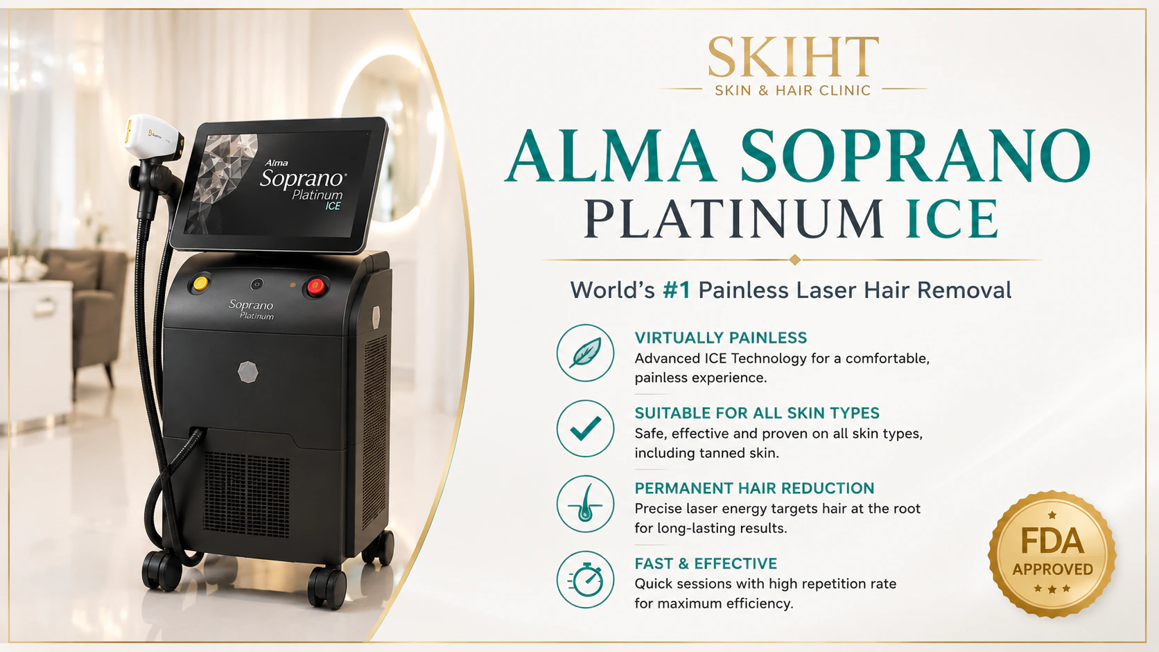 Alma Soprano & TRI-BEAM laser machines at SKIHT Dehradun